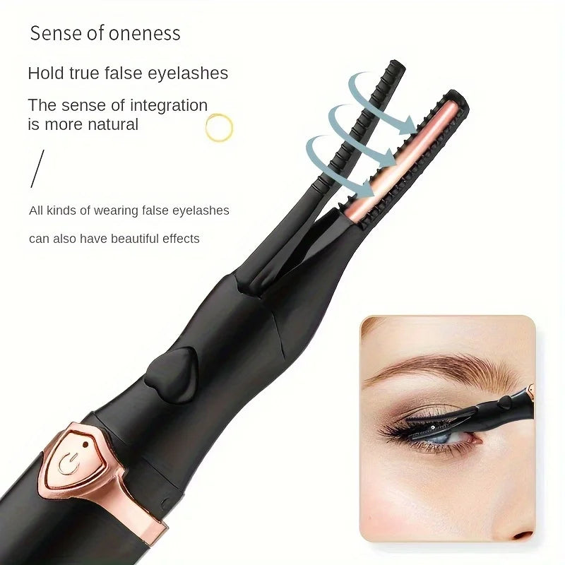1 Adjustable 3-Speed Electric Heated Eyelash Curler for Long-Lasting Curling, Rechargeable Electric Eyelash Curler, Long-Lasting Heated Eyelash Curler, Quick Preheating, Handheld Heated Eyelash Curler Device Makeup Tool