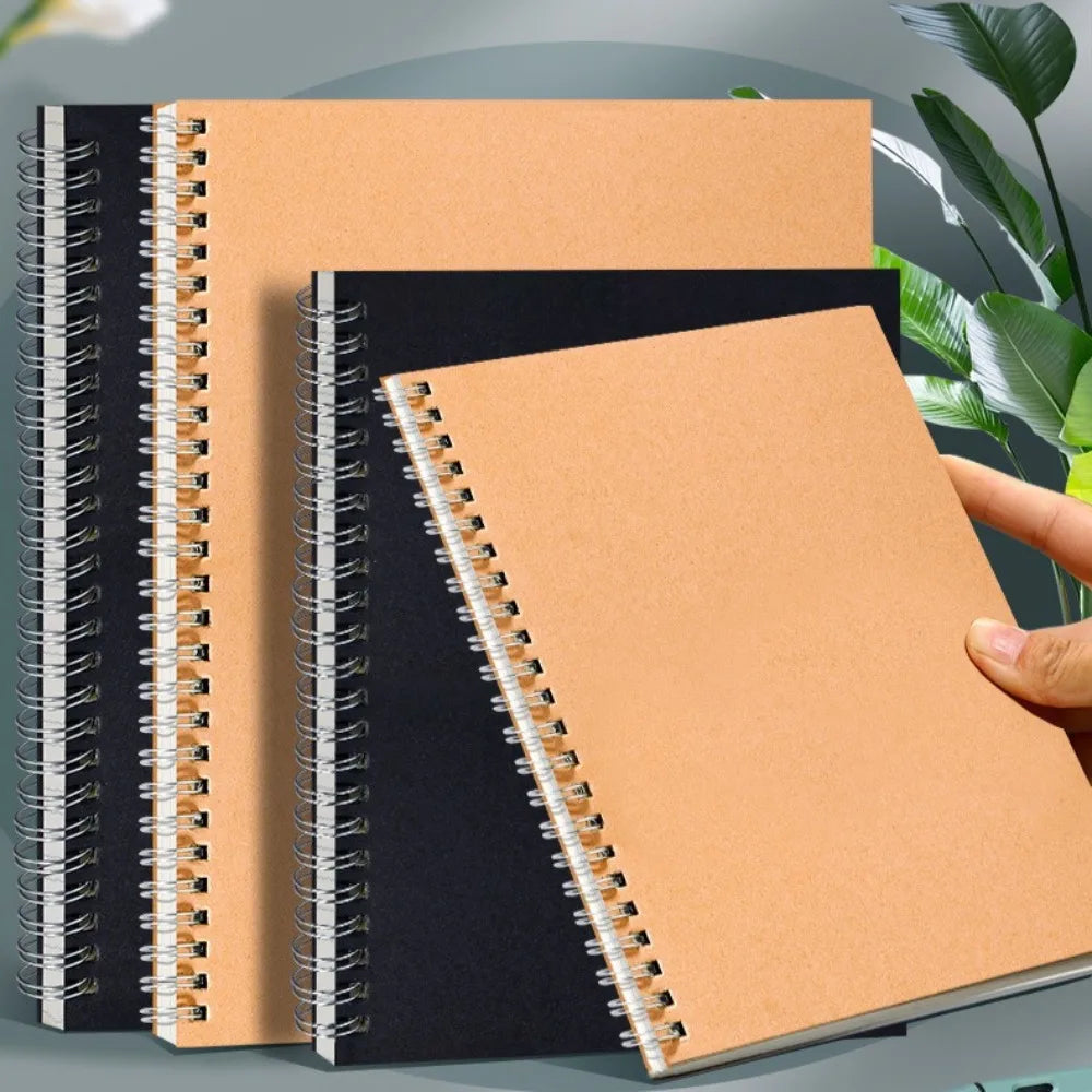 A5 kraft paper notebook B5 coil office notebook practice simple horizontal line notebook thick notebook