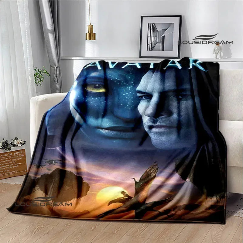 Movie Avatar: The Way of Water Printed blanket Flange Warm blankets picnic blanket Home travel blanket bed linings Birthday Gift
