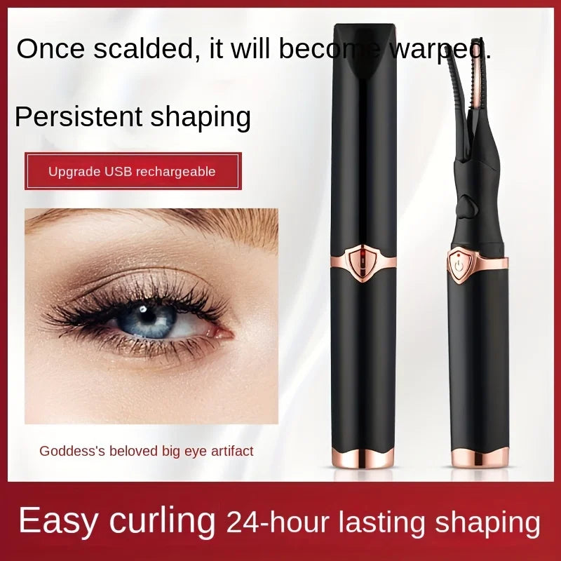1 Adjustable 3-Speed Electric Heated Eyelash Curler for Long-Lasting Curling, Rechargeable Electric Eyelash Curler, Long-Lasting Heated Eyelash Curler, Quick Preheating, Handheld Heated Eyelash Curler Device Makeup Tool