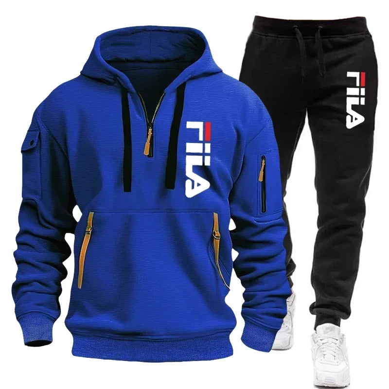 Men's hoodie set, a two-piece set of comfortable and fashionable top and casual sport pants