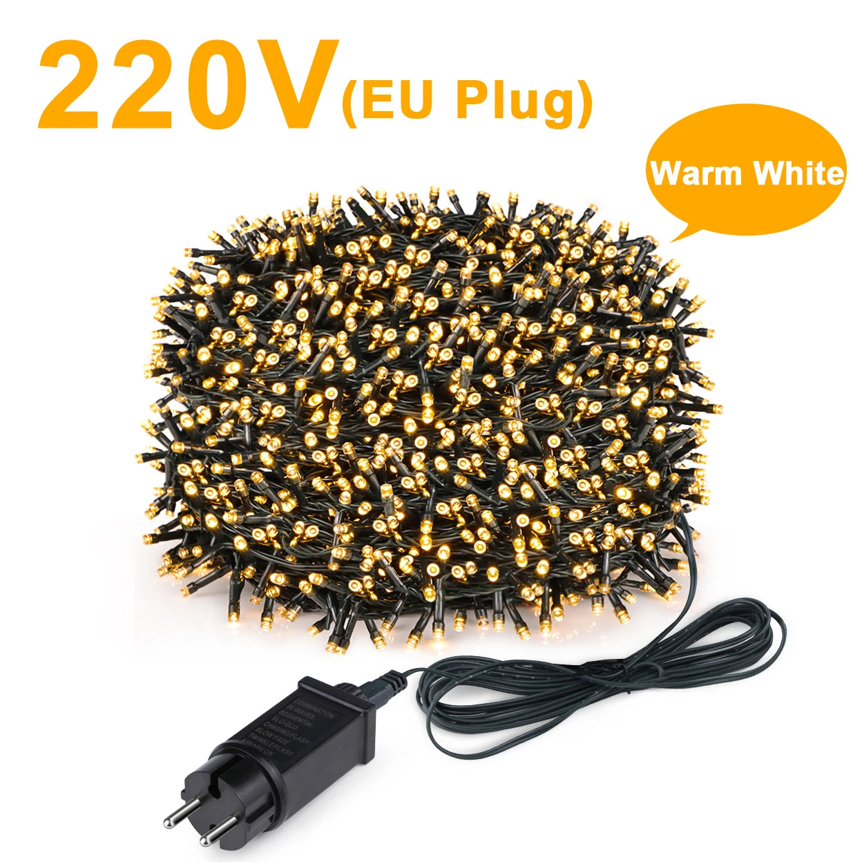 Led Outdoor Light String 100M 1000leds RGB Light Strip Christmas Tree New Year Led Lights Room Decor luces de navidad EU US Plug