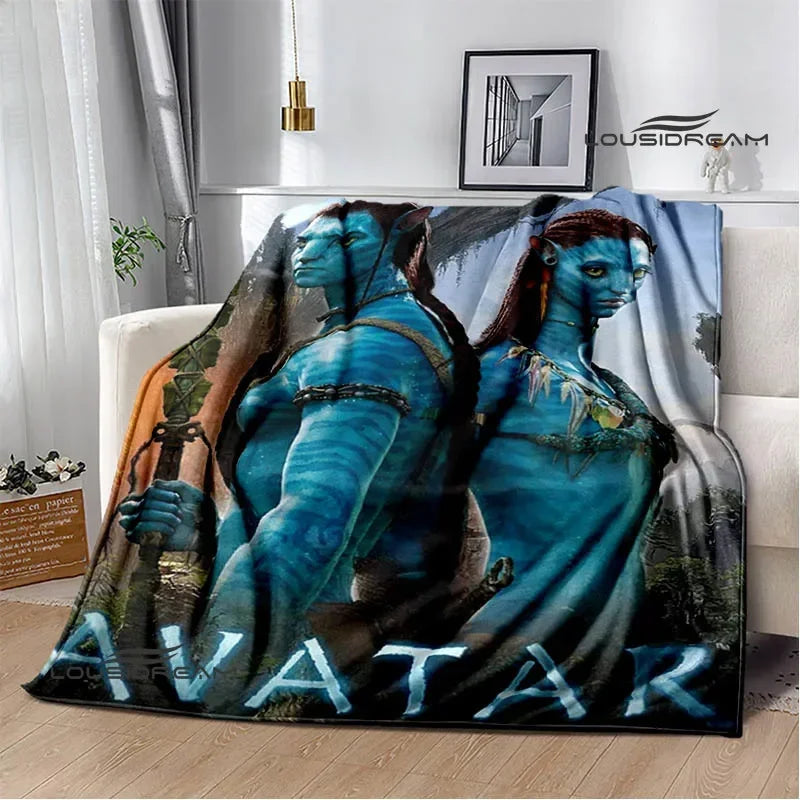 Movie Avatar: The Way of Water Printed blanket Flange Warm blankets picnic blanket Home travel blanket bed linings Birthday Gift