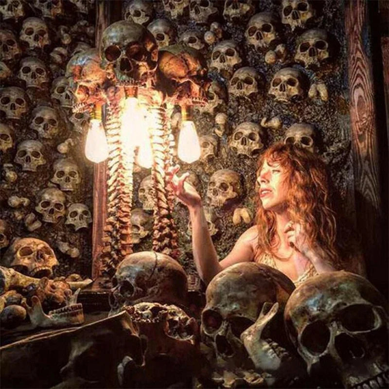 3D Skull Skeleton Table Lamp – Halloween Decor