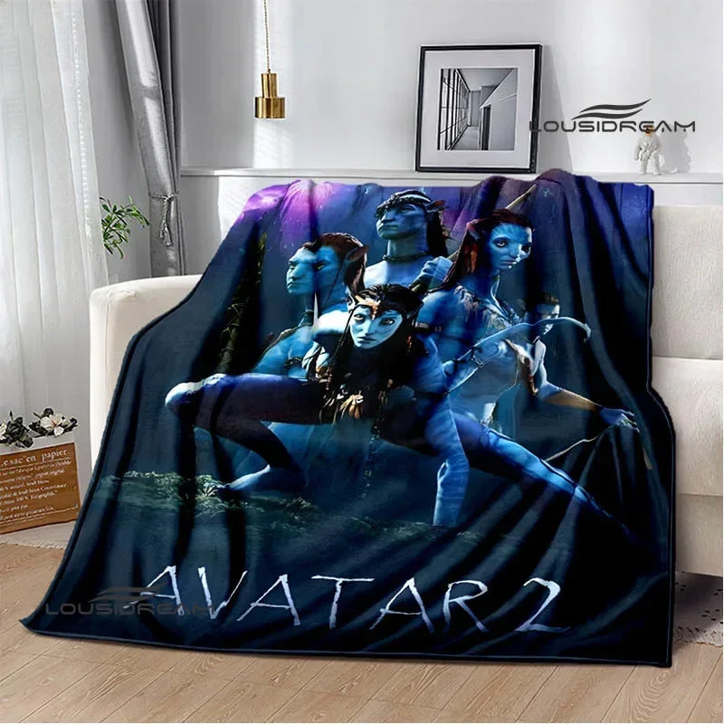 Movie Avatar: The Way of Water Printed blanket Flange Warm blankets picnic blanket Home travel blanket bed linings Birthday Gift