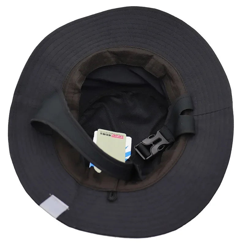 UPF50+ Beach Surf Bucket Hat Mesh Breathable Sun Hat Men Women Outdoor Fishing Cap Chin Adjustable Cap Water Sport Cap Sombrero