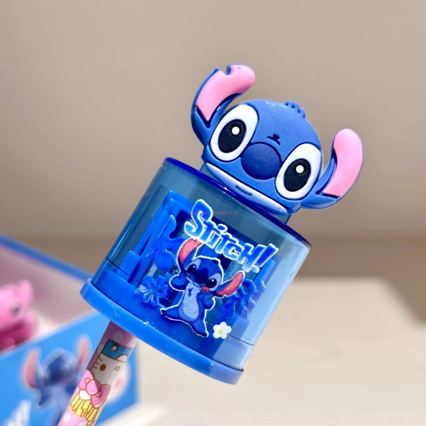 Stitch doll pencil sharpener, cute cartoon student pencil sharpener, Lilo & Stitch stationery, school supplies