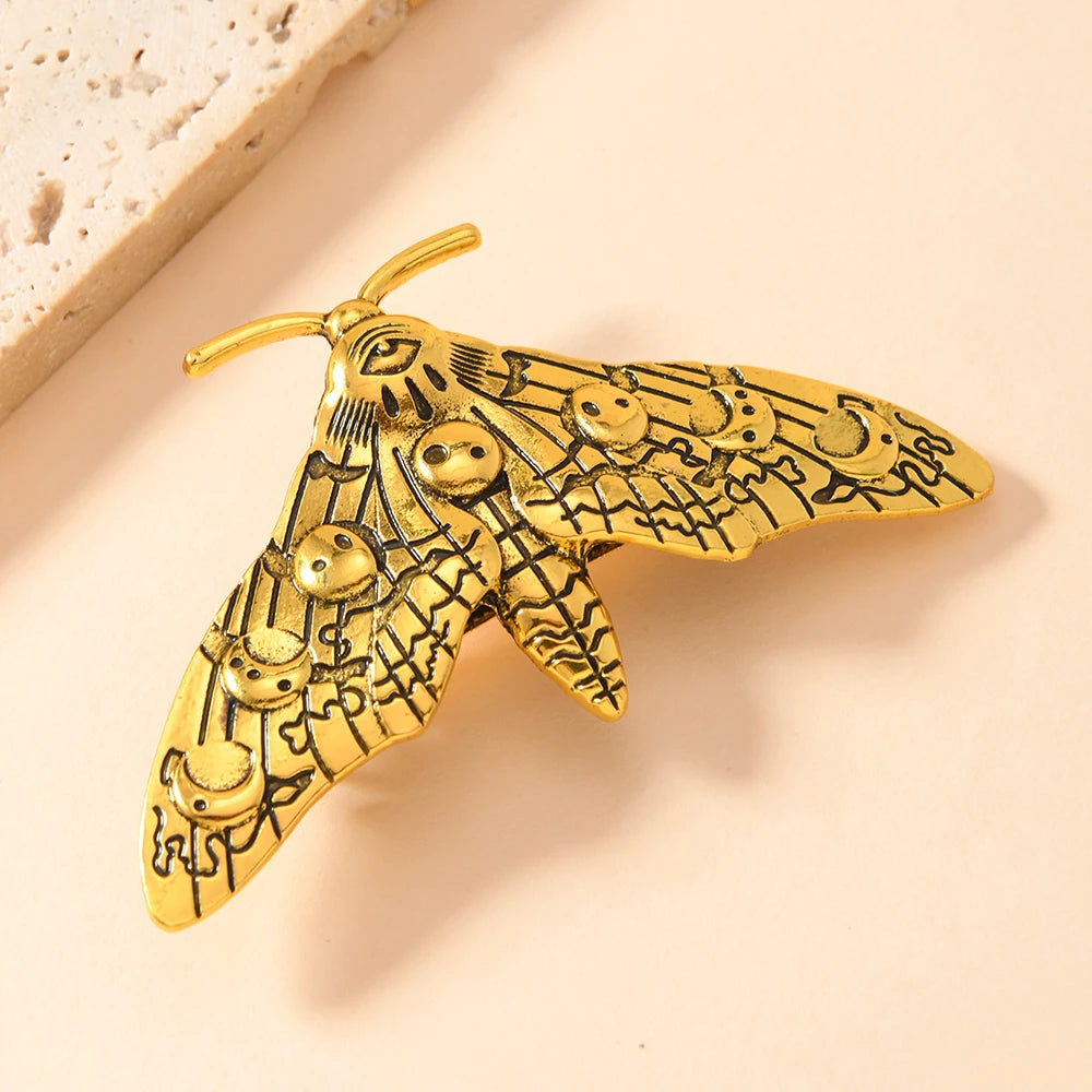 1pc Stylish alloy Vintage Moth bobby pins are ideal for everyday use