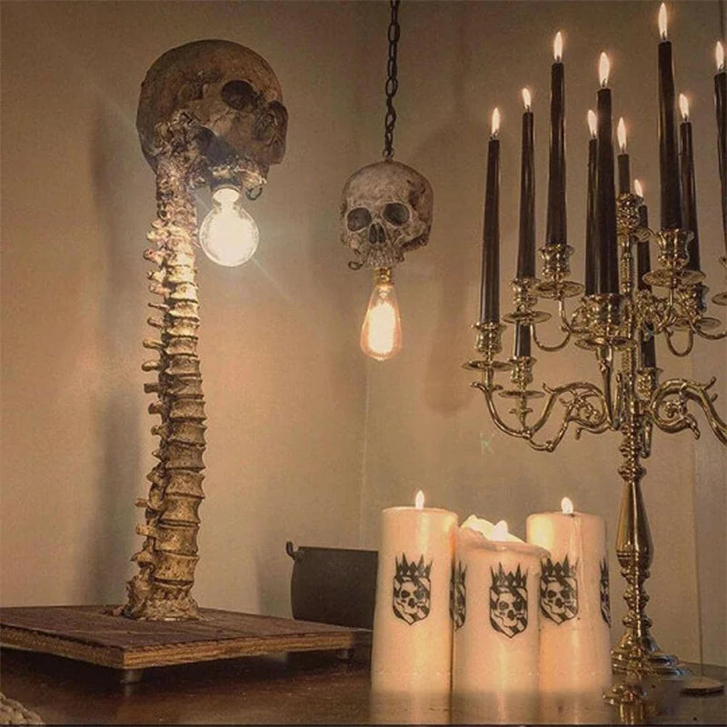 3D Skull Skeleton Table Lamp – Halloween Decor