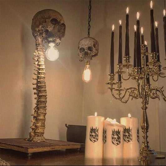 3D Skull Skeleton Table Lamp – Halloween Decor