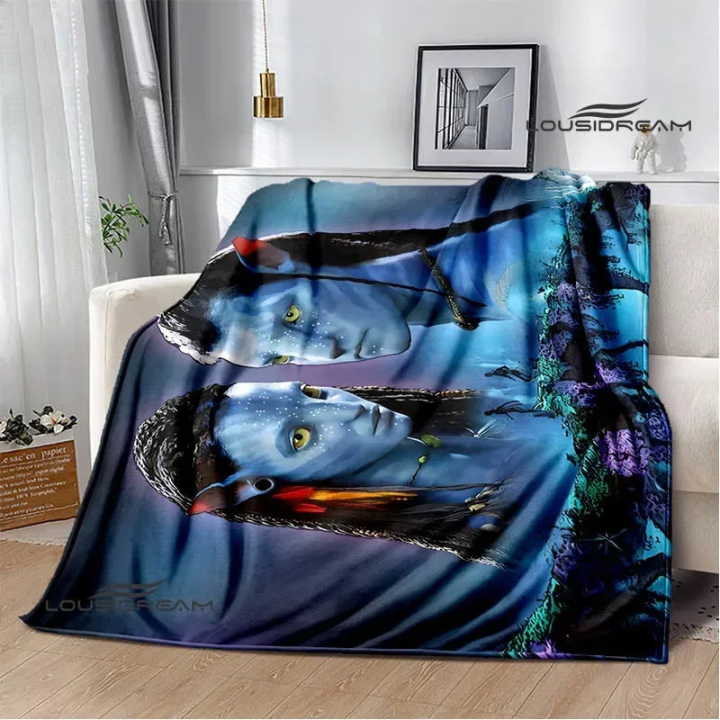 Movie Avatar: The Way of Water Printed blanket Flange Warm blankets picnic blanket Home travel blanket bed linings Birthday Gift