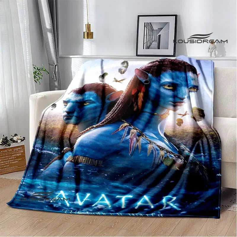 Movie Avatar: The Way of Water Printed blanket Flange Warm blankets picnic blanket Home travel blanket bed linings Birthday Gift