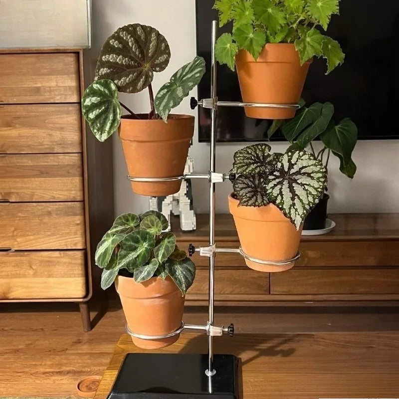 Iron Flowerpot Holder Metal Pots Plants Shelves Plant Stand Indoor Organizer Furniture Garden Outdoor Decorative Accessories