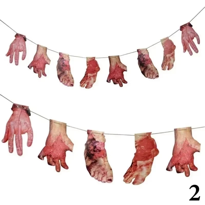 Bloody Weapons Garland Banner – Halloween Decor