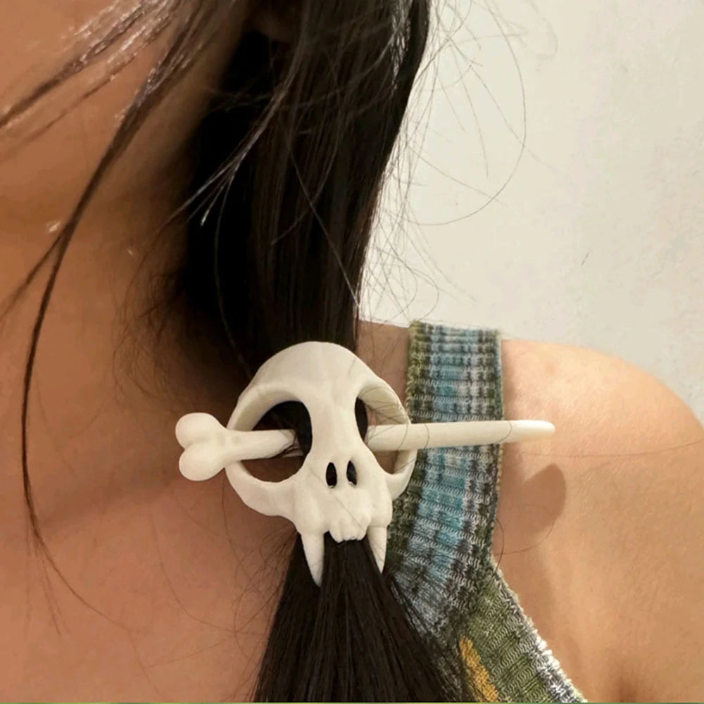 Gothic Skull Hair Pins – Halloween Hair Accessories