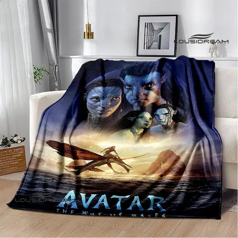 Movie Avatar: The Way of Water Printed blanket Flange Warm blankets picnic blanket Home travel blanket bed linings Birthday Gift