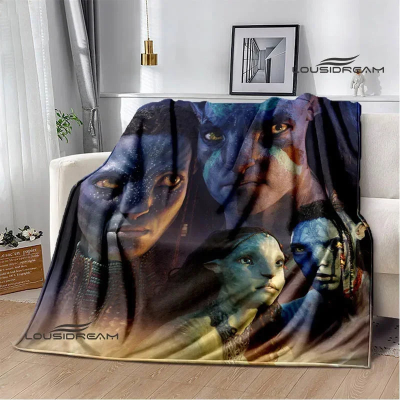 Movie Avatar: The Way of Water Printed blanket Flange Warm blankets picnic blanket Home travel blanket bed linings Birthday Gift
