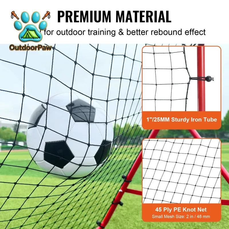 VEVOR 39X39FT Soccer Rebounder Rebound Net Portable Football Training Gifts Adjustable Angles Goal Net Aids & Equipment