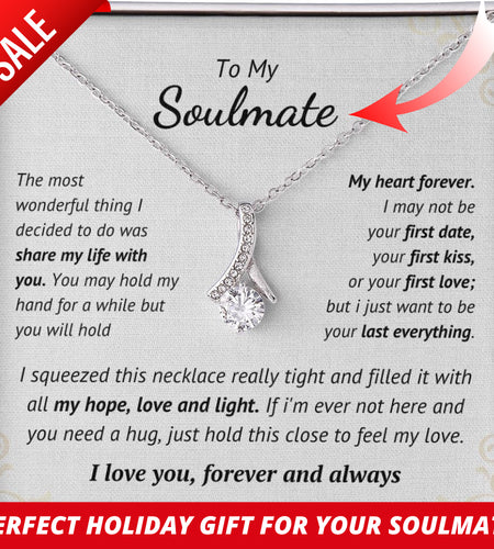 To Soulmate Necklace Gift for Girlfriend Wife Birthday Valentines Day Christmas